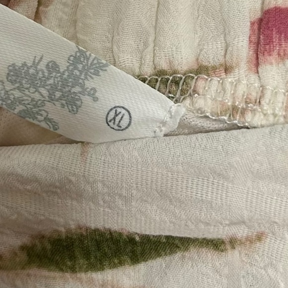 Altar'd State Sky Floral Midi Tiered Skirt Ivory Pink Floral Women’s Size XL - Picture 5 of 8